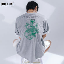 Load image into Gallery viewer, Sicilian men&#39;s clothing 2021 new short-sleeved men&#39;s summer loose creative embroidery printed t-shirt male ins trend compassionate
