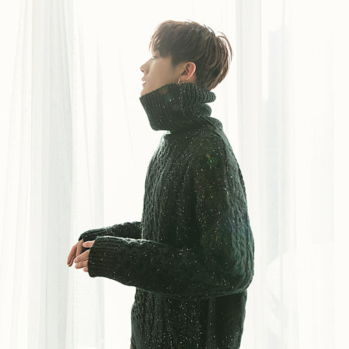 Sicilian men's warm bottoming sweater autumn and winter loose thick turtleneck sweater men's trend