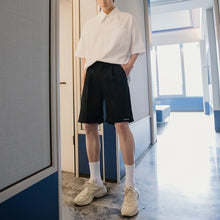 Load image into Gallery viewer, Sicilian men&#39;s summer suit five-point pants male Korean version of the trend loose men&#39;s black casual suit shorts
