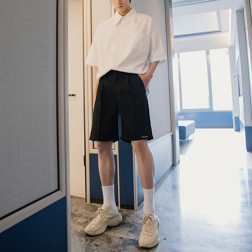 Sicilian men's summer suit five-point pants male Korean version of the trend loose men's black casual suit shorts
