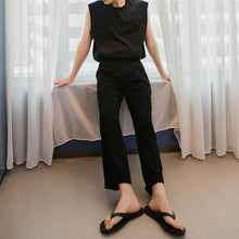 Load image into Gallery viewer, Sicilian men&#39;s spring men&#39;s casual pants men&#39;s Korean version of the trend of black wide-legged loose straight-leg pants
