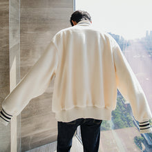 Load image into Gallery viewer, Sicilian men&#39;s winter fleece baseball jacket jacket color matching loose college style lamb wool jacket
