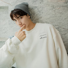 Load image into Gallery viewer, Sicilian Men&#39;s Spring Thin Korean Tops Men&#39;s Loose Long Sleeve Printed White Round Neck Sweater Men&#39;s All-match
