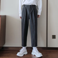 Load image into Gallery viewer, Sicilian men&#39;s autumn and winter woolen trousers, straight-leg casual pants, men&#39;s trend, all-match Harajuku style men&#39;s ninth pants
