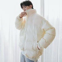 Load image into Gallery viewer, Sicilian men&#39;s winter new thick bread clothing contrast stitching cotton-padded jacket loose and handsome men&#39;s stand-up collar jacket
