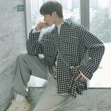 Load image into Gallery viewer, Sicilian men&#39;s Korean style Korean style trendy loose jacket men&#39;s autumn and winter small fragrance houndstooth jacket casual jacket
