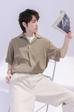 Load image into Gallery viewer, Sicilian men&#39;s shirt men&#39;s short-sleeved summer thin loose men&#39;s casual can be worn outside youth solid color shirt
