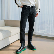 Load image into Gallery viewer, Sicilian men&#39;s winter new jeans Korean style trend plus fleece trousers loose wild casual trousers men
