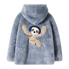 Load image into Gallery viewer, Sicilian Men&#39;s Winter New Thick Hooded Jacket Behind Cute Bear Loose Thick Lamb Velvet Coat
