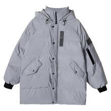 Load image into Gallery viewer, Sicilian men&#39;s winter loose mid-length reflective hooded cotton-padded jacket Korean version of the trend of men&#39;s casual jacket men

