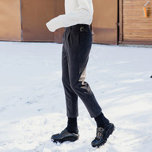 Load image into Gallery viewer, [【现货速发】极速发货~宽松裤子男春季毛呢九分休闲裤]
