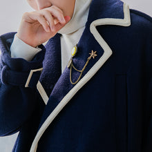 Load image into Gallery viewer, Sicilian men&#39;s winter new woolen coat badge contrast stitching loose youth Japanese style jacket men
