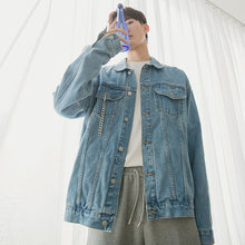 Load image into Gallery viewer, Sicilian Men&#39;s Fall Thin Washed Blue Denim Jacket Men&#39;s Korean Trend Loose Men&#39;s Casual Jacket
