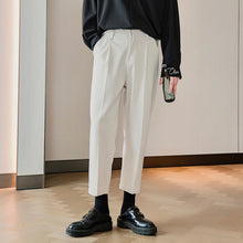 Load image into Gallery viewer, Sicilian men&#39;s spring casual pants male Korean white suit pants loose straight nine-point men&#39;s trousers

