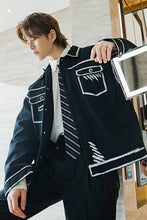 Load image into Gallery viewer, Sicilian men&#39;s spring ins wind denim jacket male Korean version of the trend loose tide brand men&#39;s printed jacket
