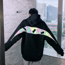 Load image into Gallery viewer, Sicilian men&#39;s wear 2020 autumn trendy brand reflective sweater men&#39;s hooded loose design sense niche fashion jacket
