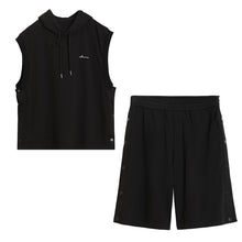 Load image into Gallery viewer, Sicilian men&#39;s bottoming black vest vest men&#39;s hooded loose personality trend outer wear sleeveless waistcoat
