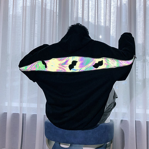 Sicilian men's wear 2020 autumn trendy brand reflective sweater men's hooded loose design sense niche fashion jacket