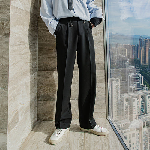 【Take a 40% off straight down】Suit trousers casual pants men's Korean version of the trend of black trousers drape suit trousers