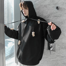 Load image into Gallery viewer, Sicilian men&#39;s spring casual long-sleeved loose design cute three-dimensional white bear sweater men&#39;s hooded trend
