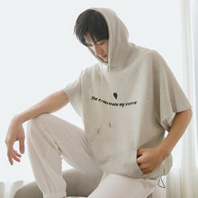Load image into Gallery viewer, Sicilian Men&#39;s Summer Casual White Short Sleeve Sweater Men&#39;s Hooded 2021 New Thin Loose Tide Brand Top
