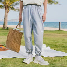 Load image into Gallery viewer, Sicilian men&#39;s light-colored jeans men&#39;s 2021 new loose and versatile casual trendy brand nine-point beam pants
