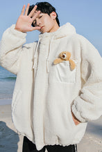 Load image into Gallery viewer, Sicilian men&#39;s winter new warm hooded jacket design sense bear doll particle velvet padded coat for men
