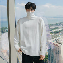 Load image into Gallery viewer, Sicilian men&#39;s autumn new solid color long-sleeved Korean trendy sweater warm base high-neck men&#39;s sweater
