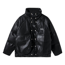 Load image into Gallery viewer, Sicilian men&#39;s winter new thick cotton-padded clothes loose and warm youth cotton-padded clothes Korean style trendy leather jacket
