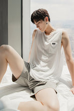 Load image into Gallery viewer, Sicilian men&#39;s clothing Hong Kong style summer thin waistcoat sleeveless t-shirt boys tide brand loose outer wear vest men trend
