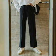 Load image into Gallery viewer, Sicilian men&#39;s autumn suit pants male Korean style trendy trousers casual loose straight nine-point suit pants
