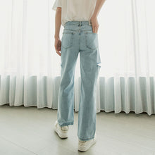Load image into Gallery viewer, Sicilian men&#39;s summer thin casual pants men&#39;s Korean loose straight wide-leg pants men&#39;s ripped jeans
