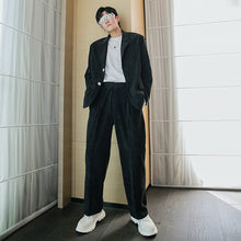Load image into Gallery viewer, Sicilian men&#39;s spring new style youth Korean handsome corduroy casual suit straight trousers two-piece suit
