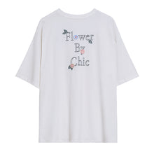 Load image into Gallery viewer, Sicilian men&#39;s summer new letter embroidery t-shirt men&#39;s short-sleeved loose casual youth flower t-shirt
