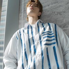 Load image into Gallery viewer, Sicilian men&#39;s autumn long-sleeved casual shirts hand-painted graffiti line shirts men&#39;s design sense niche tops
