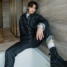Load image into Gallery viewer, Sicilian men&#39;s fashion brand denim jacket straight jeans two-piece suit men&#39;s Korean casual suit male handsome
