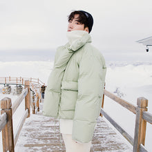 Load image into Gallery viewer, 【Spot quick delivery】Men&#39;s thick short bread clothes Korean style trendy brand loose casual jacket men&#39;s winter
