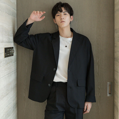Sicilian men's autumn cotton and linen suit jacket men's Korean version of the trend of loose men's British style casual suits