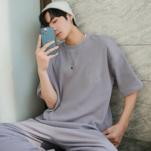 Load image into Gallery viewer, Sicilian men&#39;s spring loose-fitting casual pants sports suit men&#39;s short-sleeved sweater round neck two-piece suit
