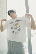Load image into Gallery viewer, Sicilian men&#39;s letter printing short-sleeved T-shirt men&#39;s creative starry sky patch stickers casual summer new t-shirt
