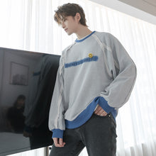 Load image into Gallery viewer, Sicilian men&#39;s clothing trend letter printing tide ins reverse wear round neck sweater men&#39;s loose design shirt
