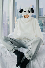 Load image into Gallery viewer, Sicilian men&#39;s winter new thick rabbit velvet hooded sweater fun panda hat cute casual loose top
