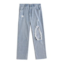 Load image into Gallery viewer, Sicilian men&#39;s 2021 new summer ripped jeans men&#39;s loose straight design sense niche casual pants
