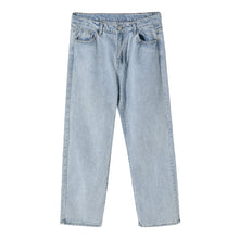 Load image into Gallery viewer, Sicilian men&#39;s casual pants men&#39;s Korean style trendy men&#39;s trousers loose straight light blue jeans
