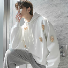 Load image into Gallery viewer, Sicilian men&#39;s spring casual long-sleeved loose design cute three-dimensional white bear sweater men&#39;s hooded trend
