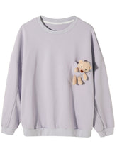 Load image into Gallery viewer, Sicilian men&#39;s spring Korean style niche design tops cute loose lazy style bear sweater men&#39;s trend
