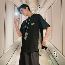 Load image into Gallery viewer, Sicilian men&#39;s assembly shoulder bag summer short-sleeved men&#39;s tide brand trend loose men&#39;s half-sleeved Hong Kong style stitching t-shirt
