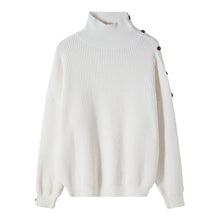 Load image into Gallery viewer, Sicilian men&#39;s winter new turtleneck sweater design sense decorative buckle trend loose handsome men&#39;s sweater

