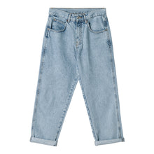 Load image into Gallery viewer, 【Take a 40% off straight down】Loose straight casual pants men&#39;s Korean style trendy men&#39;s nine-point light blue jeans
