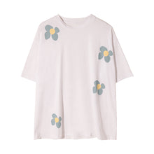 Load image into Gallery viewer, Sicilian men&#39;s summer white short-sleeved men&#39;s tide brand trend loose men&#39;s five-point sleeve creative printing t-shirt
